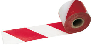 NASTRO SEGNALETICO IN PVC BIANCO E ROSSO