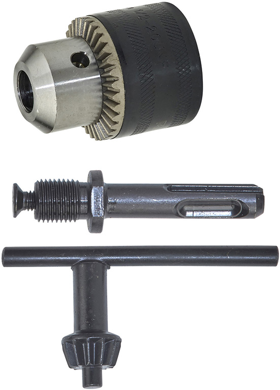 KIT MANDRINO 13MM 1/2"FEMMINA +ADATTATORE SDS + CHIAVE 13MM