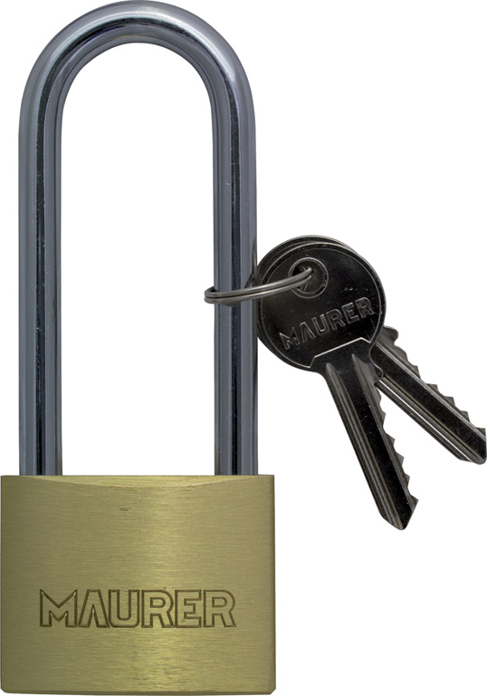 LUCCHETTO OTTONE RETTANGOLARE ARCO EXTRA LUNGO